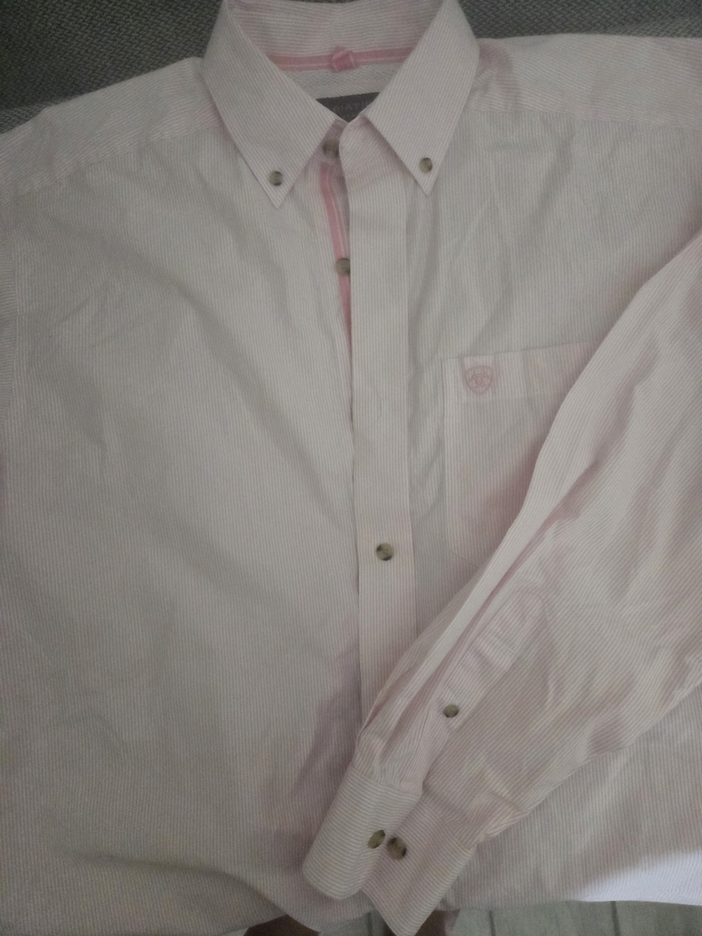 Ariat Light Pink Button-Down Dress Shirt